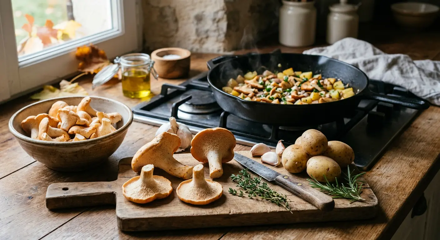 Poêlée de pieds de mouton aux pommes de terre dorées et persillées